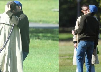 Parkta bir sonbahar günü… Sürpriz aşklarını öpüşerek ilan ettiler