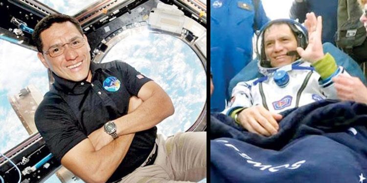 Rekortmen astronot dünyaya geri döndü