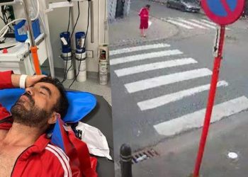 Yaya geçidindeki Türk vatandaşa otomobil çarptı! O anlar saniye saniye görüntülendi…