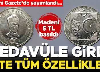 5 Türk Lirası’nın basım kararı Resmi Gazete’de! İşte tüm ayrıntılar