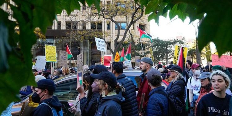 ABD’nin başşehri Washington’da Filistin’e takviye aksiyonu