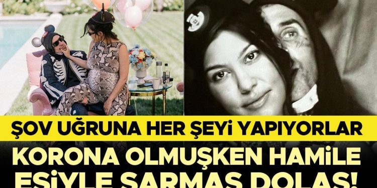 Aşk gösterisi uğruna bunu da yaptılar! Korona olmasına karşın gebe karısıyla dudak dudağa poz verdi
