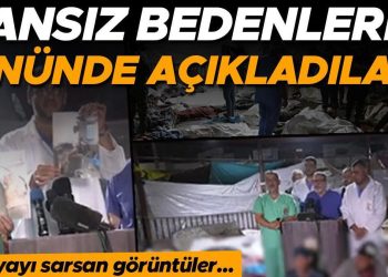 Dünya basını İsrail’in hastane saldırısını bu türlü gördü! Yürek yakan imaj: Cansız vücutların önünde basın açıklaması