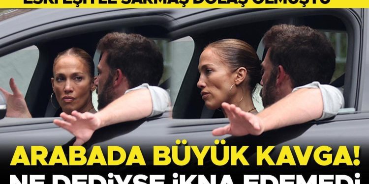 Eski karısıyla sarmaş dolaş olunca ortalık karıştı: Ünlü çiftin otomobildeki arbedesi kameraya bu türlü yakalandı!