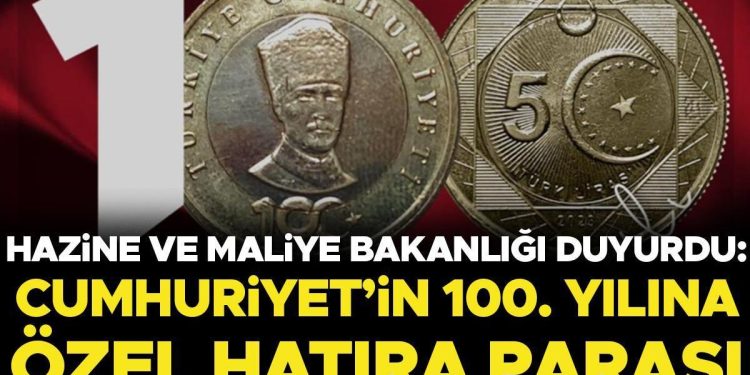 Hazine ve Maliye Bakanlığı duyurdu: Cumhuriyet’in 100’üncü yılına özel hatıra parası