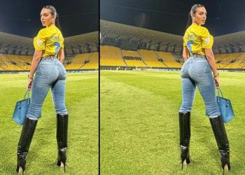 O çantayı herkes taşıyamaz: Sevgiliye takviye için alana çıktı!