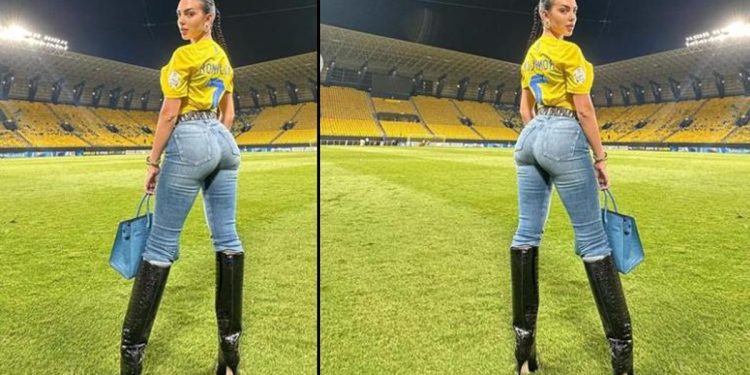 O çantayı herkes taşıyamaz: Sevgiliye takviye için alana çıktı!