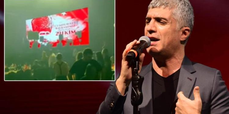 Özcan Deniz konserinde ortalık karıştı! Marş tartışmasına jet karşılık…