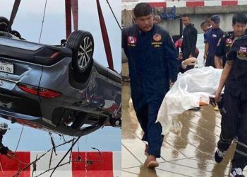 Tatil cennetinde fecî kaza! Araba iskeleden suya düştü