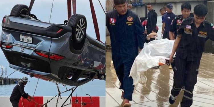 Tatil cennetinde fecî kaza! Araba iskeleden suya düştü