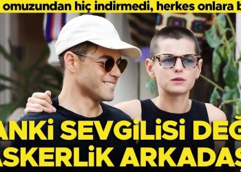 Taze aşıklar alışverişte görüntülendi: Güya sevgilisi değil asker arkadaşı