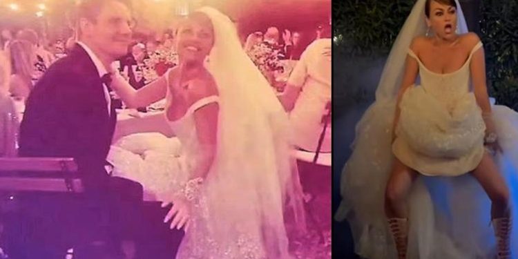 Ünlü çiftin büyük aşkında keyifli son! Gelin dans ederken kendinden geçti