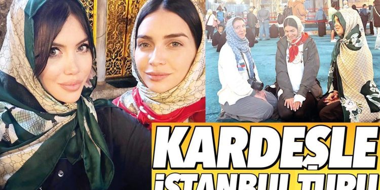 Wanda Nara kardeşiyle İstanbul çeşidinde