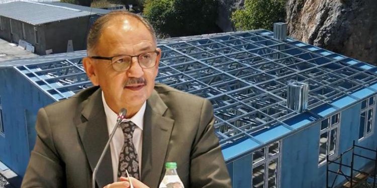 Bakan Özhaseki duyurdu: Çelik yapılı köy meskenleri için birinci kazma vuruldu