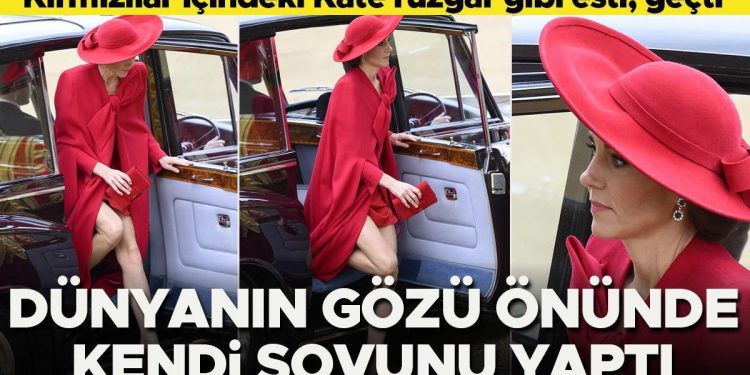 Bir yandan iletisini da verdi… Kate dünyanın gözü önünde kendi gösterisini yaptı