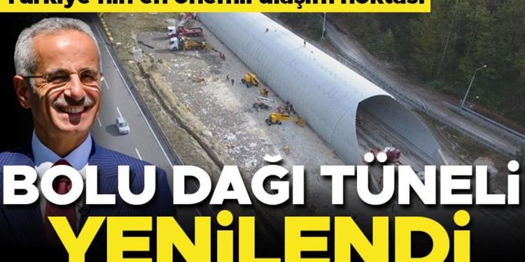 Bolu Dağı tüneli yenilendi… Tünel 90 metre uzatıldı
