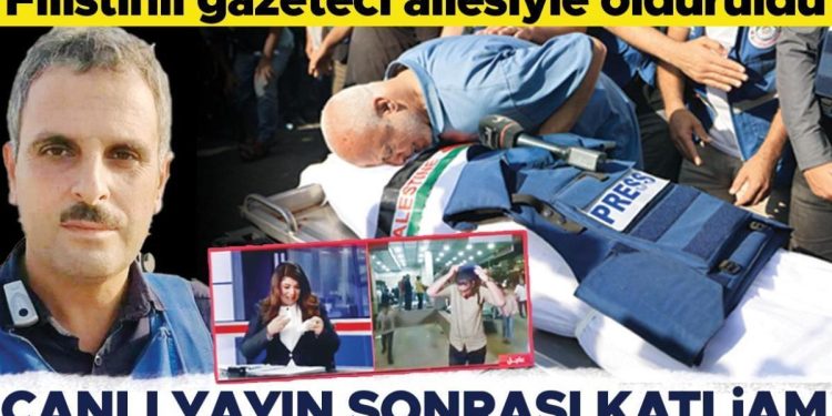 Canlı yayın sonrası kıyım… Filistinli gazeteci ailesiyle öldürüldü