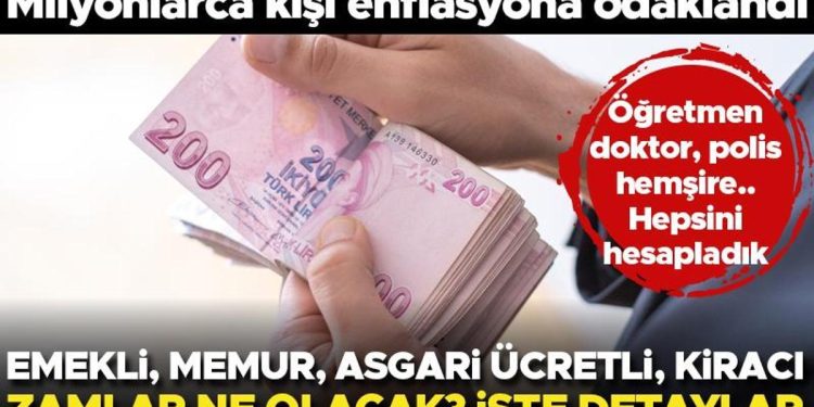 Emekli, memur, minimum fiyatlı ve kiracılar bekliyor… Milyonlarca kişi enflasyona odaklandı