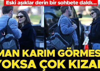 Eski aşıklar derin bir sohbete daldı: Aman karım görmesin yoksa çok kızar!