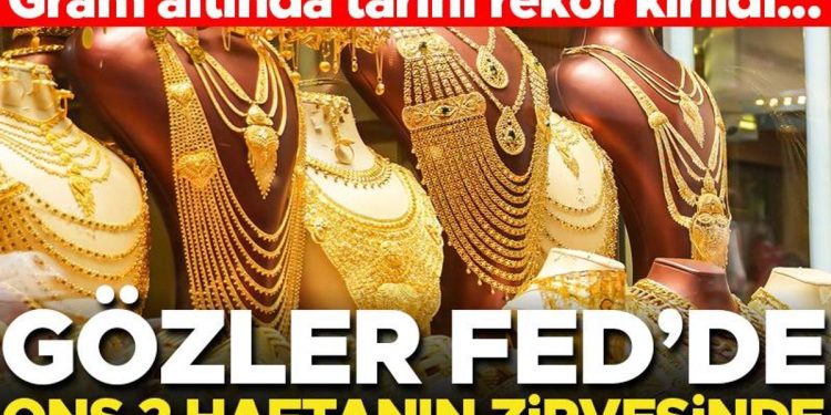 Gram altında rekor! Ons altın iki haftanın tepesinde