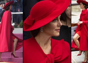 Kırmızılı Kate rüzgar üzere esti, geçti… Kimsenin gözü Camilla’yı görmedi