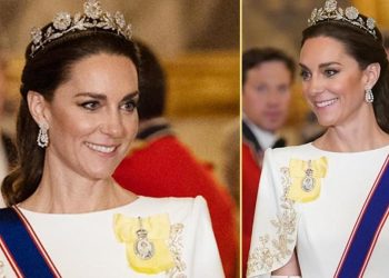 O gece bütün gözler onun üzerindeydi: Ünlü tacı da başına nazaran takmış