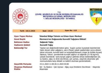 Sakarya Valiliği’nden uyarı! Daha tesirli olacak… Kuvvetli yağmur ve sağanak (21-50 kg/m2)
