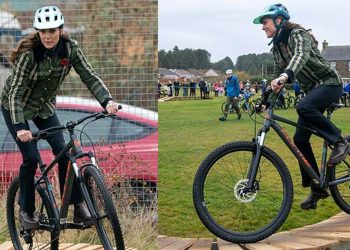 Tacını çıkardı, kotunu giyip bisikletine atladı: Sportif prenses!