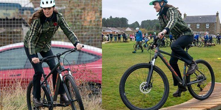 Tacını çıkardı, kotunu giyip bisikletine atladı: Sportif prenses!