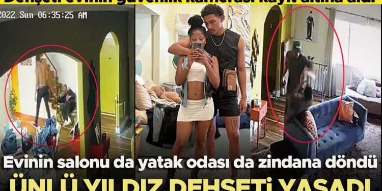Ünlü yıldız dehşeti yaşadı: Meskeninin salonu da yatak odası da zindana döndü… Gördüğü şiddeti güvenlik kamerası kaydetti