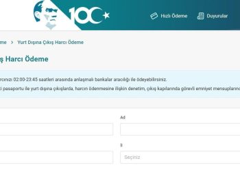 YURT DIŞINA ÇIKIŞ HARCI ÖDEME: 2023-2024 çıkış harcı ödeme ekranı