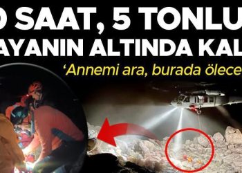 10 saat boyunca 5 tonluk bir kayanın altında kaldı! ‘Annemi orta, burada öleceğim’