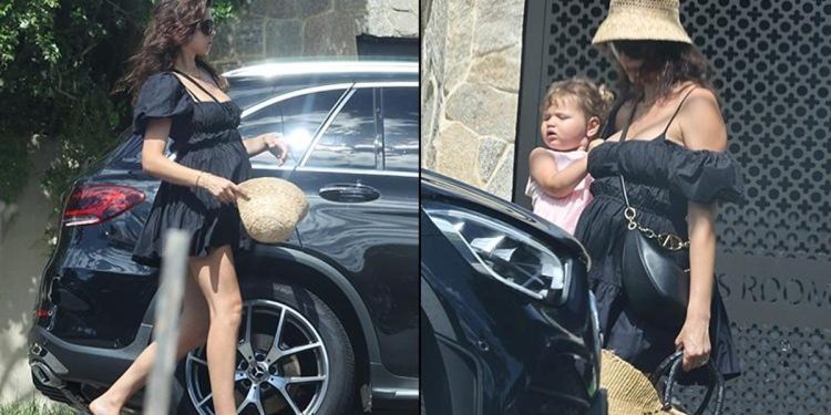 Bir karnında biri kucağında… Ünlü model annelik heyecanı sardı