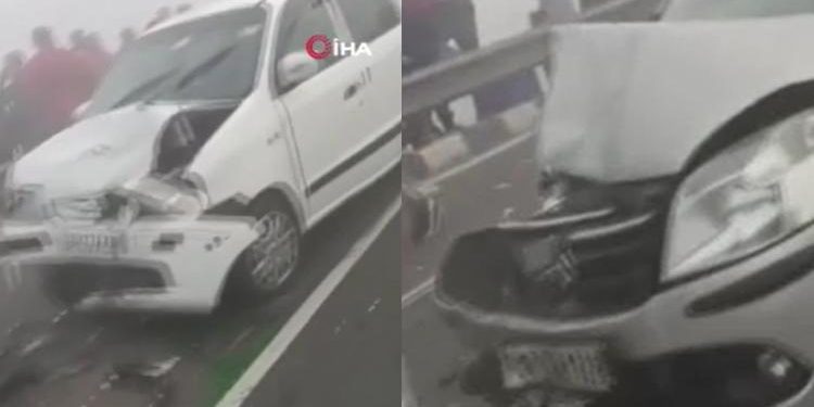 Hindistan’da 16 araç birbirine girdi