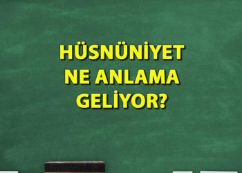 Hüsnüniyet ne demektir, ne manaya geliyor? Hüsnüniyet sözü TDK manası
