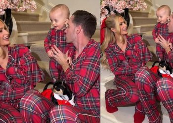 İşte Paris’in dört kişilik aile pozu: İsmini koyup yıllarca beklediği kızı kucağında