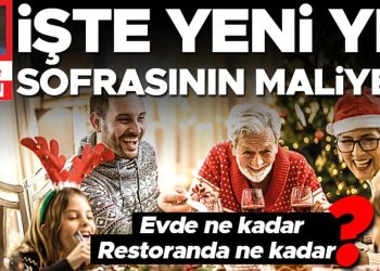 İşte yeni yıl sofrasının maliyeti