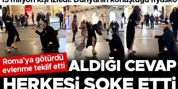 Roma’ya götürdü, evlenme teklif etti: Aldığı karşılık herkesi şoke etti! Toplumsal medyanın konuştuğu fiyasko
