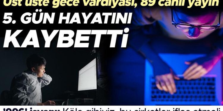 Üst üste gece vardiyası, 89 canlı yayın! 5. gün hayatını kaybetti, ‘996’ tartışması alevlendi…