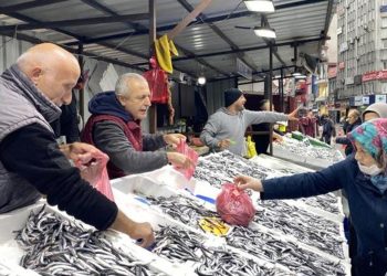 Vatandaşlar ucuz balığa akın etti