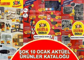 10 Ocak ŞOK Aktüel Eserler Kataloğu 2024!  Dikey süpürge, bıçak seti, 65 ekran televizyon, köşe ekibi ve mutfak masası satışa çıkıyor!