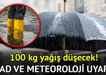 AFAD ve Meteoroloji’den şiddetli yağış uyarısı! Yarın (16 Ocak) yağmur yağacak mı, ne kadar sürecek, hangi saatlerde yağacak? Metrekareye 100 kg yağış düşecek