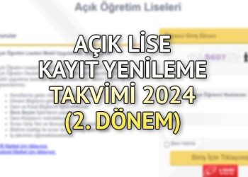 AÖL KAYIT YENİLEME 2. DEVİR | MEB Açık lise kayıt yenileme ne vakit, son tarih ne? Açıköğretim lisesi ders seçim tarihi ayın kaçında? Kılavuz yayınlandı!
