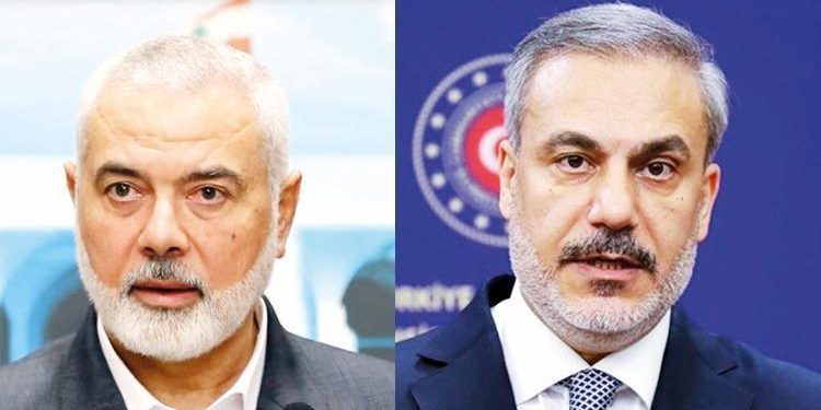 Bakan Fidan ve Hamas başkanı Gazze’deki durumu görüştü