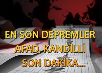 EN SON ZELZELELER AFAD, KANDİLLİ RASATHANESİ SON DAKİKA 6 OCAK 2024 || Bugün zelzele nerede oldu, kaç şiddetinde?