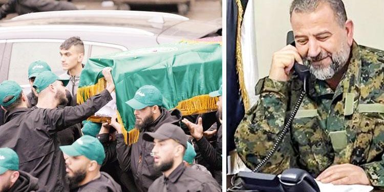 Hamaslı Aruri’ye cenaze merasimi… Birinci toplantıda vurmuşlar