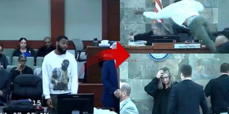 Mahkeme salonu bir anda karıştı: Ceza verilince yargıcın üzerine uçtu… Toplumsal medyanın konuştuğu manzara…