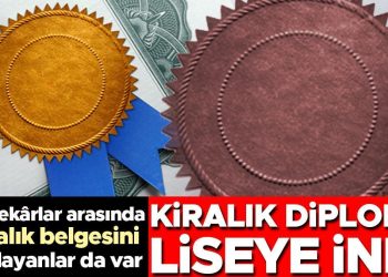 Sahtekârlar ortasında ustalık dokümanını kiralayanlar da var: Kiralık diploma liseye indi
