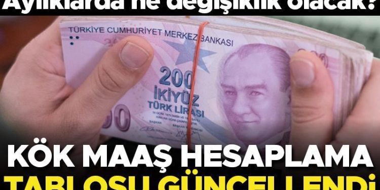 Son dakika… Kök maaş hesaplama tablosu tekrar değişti! SSK ve Bağkur kök maaşlar ne kadar oldu?