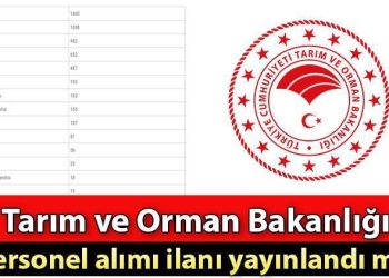 Tarım ve Orman Bakanlığı güvenlik vazifelisi, destek-büro çalışanı, sürücü ve tarım emekçisi alımı ne vakit? Tarım ve Orman Bakanlığı 2024 işçi alımı ilanı yayınlandı mı?